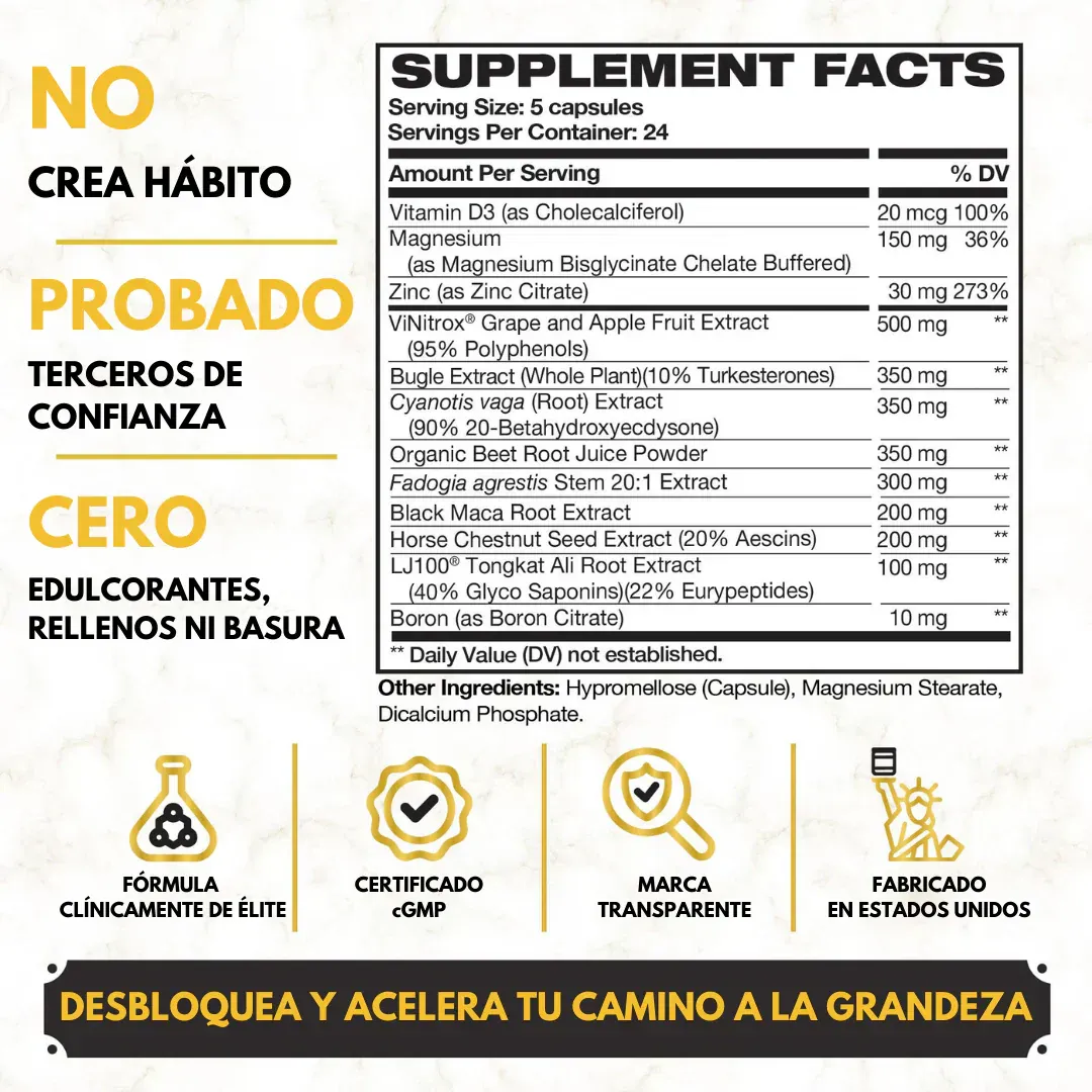 King Maker™ - Suplemento Potenciador Fórmula 13 en 1